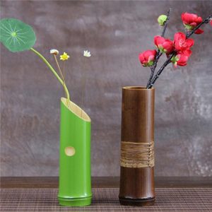 kerajinan vas bunga dari bambu
